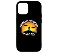 Vintage Retro Mountains Outdoor Wildlife Mountain Adventure Coque pour iPhone 12/12 Pro