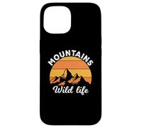 Vintage Retro Mountains Outdoor Wildlife Mountain Adventure Coque pour iPhone 15