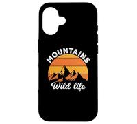 Vintage Retro Mountains Outdoor Wildlife Mountain Adventure Coque pour iPhone 16