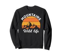Vintage Retro Mountains Outdoor Wildlife Mountain Adventure Sweatshirt