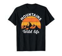 Vintage Retro Mountains Outdoor Wildlife Mountain Adventure T-Shirt