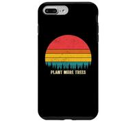 Vintage Retro Style 80s Happy Pine Trees Plant More Trees Coque pour iPhone 7 Plus/8 Plus