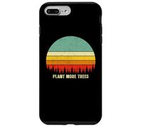 Vintage Retro Style 80s Happy Pine Trees Plant More Trees Coque pour iPhone 7 Plus/8 Plus