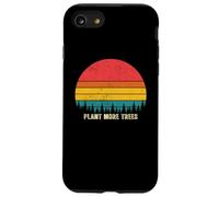 Vintage Retro Style 80s Happy Pine Trees Plant More Trees Coque pour iPhone SE (2020) / 7/8