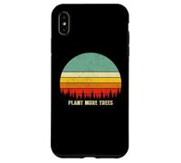 Vintage Retro Style 80s Happy Pine Trees Plant More Trees Coque pour iPhone XS Max