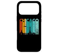 Vintage Retro Style Chicago City Skyline Airplane Chicago Coque pour iPhone 17 Pro Max