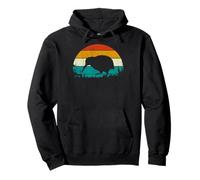 Vintage Retro Style Pine Tree New Zealand Bird Lovers Kiwi Sweat à Capuche