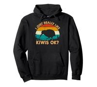 Vintage Retro Style Pine Tree New Zealand Bird Lovers Kiwi Sweat à Capuche