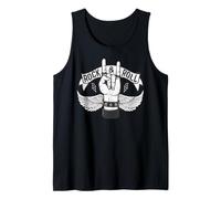 Vintage Retro Style Playing Music Guitar Forever Rock N Roll Débardeur