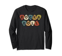 Vintage Retro Style Playing Music Guitar Forever Rock N Roll Manche Longue