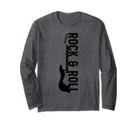 Vintage Retro Style Playing Music Guitar Forever Rock N Roll Manche Longue