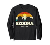 Vintage Retro Style Skyline Desert Landscape Sedona Arizona Manche Longue
