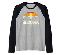 Vintage Retro Style Skyline Desert Landscape Sedona Arizona Manche Raglan