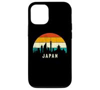 Vintage Retro Style Skyline Landscape Japanese Sunset Japan Coque pour iPhone 12/12 Pro