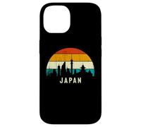 Vintage Retro Style Skyline Landscape Japanese Sunset Japan Coque pour iPhone 14