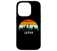 Vintage Retro Style Skyline Landscape Japanese Sunset Japan Coque pour iPhone 14 Pro