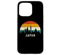 Vintage Retro Style Skyline Landscape Japanese Sunset Japan Coque pour iPhone 15 Pro Max