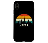 Vintage Retro Style Skyline Landscape Japanese Sunset Japan Coque pour iPhone XS Max