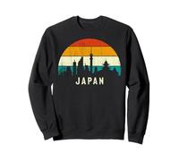 Vintage Retro Style Skyline Landscape Japanese Sunset Japan Sweatshirt