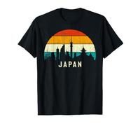 Vintage Retro Style Skyline Landscape Japanese Sunset Japan T-Shirt