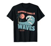 Vintage Retro Style Summer Happiness comes in waves T-Shirt