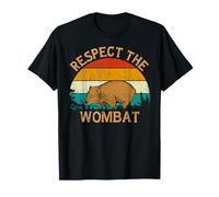 Vintage Retro Style sun Wildlife Animal Respect The Wombat T-Shirt