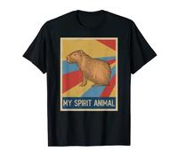 Vintage Retro Style Sunset Wild My Spirit Animal Capybara T-Shirt