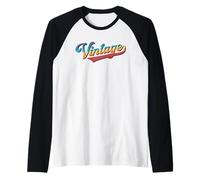 Vintage Retro Sunset 70s 80s Throwback Aesthetic Groovy Manche Raglan