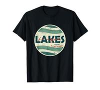 Vintage Retro Waves Finger Lakes Upstate New York Voyage T-Shirt