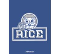 Vintage Rice Owl Mascot With Seal Sketchbook: 120 pages, 8.5x11 inches, Blank Pages, White paper, Sketch, Doodle and Draw