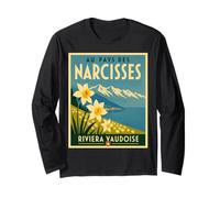 Vintage Riviera Vaudoise Narcisse Voyage Suisse Manche Longue