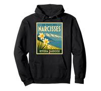 Vintage Riviera Vaudoise Narcisse Voyage Suisse Sweat à Capuche