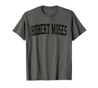Vintage Robert Moses Style Varsity Noir vieilli T-Shirt