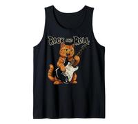 Vintage Rock Guitarist Cat Rock and Roll Guitar Rocker Débardeur