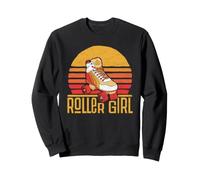 Vintage Roller Girl Skating 80's Vibe Roller Skate Sweatshirt