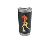 Vintage Roller Skating Girl Graphic for Girls Gobelet isotherme en acier inoxydable double paroi