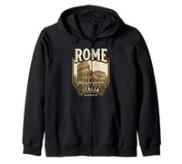 Vintage Rome Italie Colisée Ancient Roman Landmark 1 Sweat à Capuche