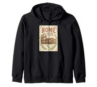 Vintage Rome Italie Colisée Ancient Roman Landmark 4 Sweat à Capuche