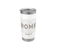 Vintage Rome Italie Gobelet isotherme en acier inoxydable double paroi