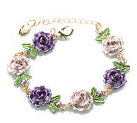 Vintage Rose Fleur Bracelet Bracelets Chaîne Réglable Bracelets Folk-Personnalisés Cadeaux Gioi