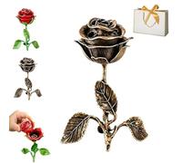 Vintage Rose Incense Burner, Metal Rose-Shaped Incense Holder for Home Decor, Meditation, Yoga, Office, Romantic Gift for Women Or Mothers Gift (A)
