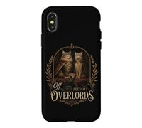 Vintage Royal Cat Overlord Nourrir Humour propriétaire de Chat Coque pour iPhone X/XS