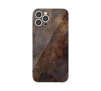 Vintage Rust Look Phone Case for iPhone 16 Pro Max, Rusty Glossy Pattern Phone Cover, Creative Industrial Iron Inspired Shockproof TPU Case for iPhone 16/15/14/13/12 Promax. (16,h)