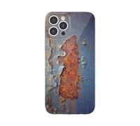 Vintage Rust Look Phone Case for iPhone 16 Pro Max, Rusty Glossy Pattern Phone Cover, Creative Industrial Iron Inspired Shockproof TPU Case for iPhone 16/15/14/13/12 Promax. (16 Plus,e)