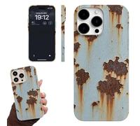 Vintage Rust Look Phone Case, Rusty Metal Texture Print Phone Case, Creative Industrial Iron Inspired Shockproof TPU Cases for iPhone 16 15 14 13 12 Plus Pro Max (Style-B,15plus)