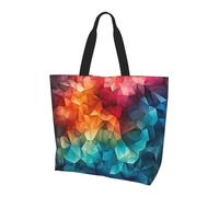 Vintage Sac À Main Fusion Des Couleurs Sac À Provision Grandes Sac D'Épaule Pour Dames, Vacances, Shopping, 40X50X15Cm