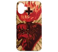 Vintage Sacré Cœur de Jésus Catholique Cadeau Art Traditionnel Coque pour iPhone 16 Plus