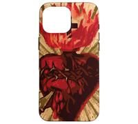 Vintage Sacré Cœur de Jésus Catholique Cadeau Art Traditionnel Coque pour iPhone 16 Pro Max