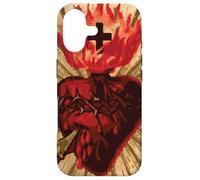 Vintage Sacré Cœur de Jésus Catholique Cadeau Art Traditionnel Coque pour iPhone 17