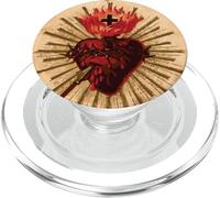 Vintage Sacré Cœur de Jésus Catholique Cadeau Art Traditionnel PopSockets PopGrip pour MagSafe